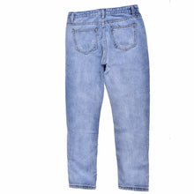 Women Plus Size Vintage Holes Ripped Jeans Denim Blue Trousers Retro Denim Women Europe Pants beggar pant J4U66