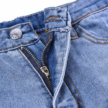 Women Plus Size Vintage Holes Ripped Jeans Denim Blue Trousers Retro Denim Women Europe Pants beggar pant J4U66