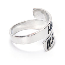 Women Punk Heart Letter "HAKUAN MATATA" Open Twist Finger Ring Stylish Open Finger Ring Jewelry Gift J4U66