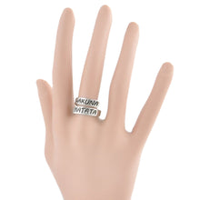 Women Punk Heart Letter "HAKUAN MATATA" Open Twist Finger Ring Stylish Open Finger Ring Jewelry Gift J4U66