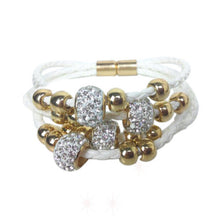 Magnetic Clasp Multi Layers Faux Leather Crystal Rope Bracelet European and American Style Women Bracelet Jewelry for Women J4U66