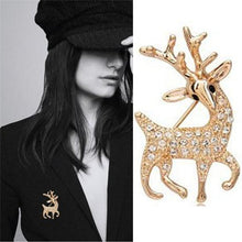 Animal Deer Shape Brooches For Women Trendy Shinny Rhinestone Jewelry Broches Jewelry J4U66