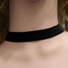 Punk 90's For Women Black Velvet Choker Necklace Gothic Handmade Retro Burlesque Jewelry Statement Ribbon round torque J4U66