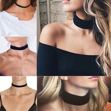 Punk 90's For Women Black Velvet Choker Necklace Gothic Handmade Retro Burlesque Jewelry Statement Ribbon round torque J4U66