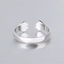Women Lady Silver Plated Cat Paw Claw Rings Open Party Ring Adjustable For Young Girls Jewelry  J4U66