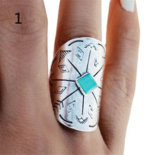ring OR /9pcs rings Silver Punk Vintage Ring Womens Retro Geometry Finger Rings Boho Style J4U66