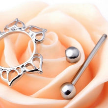 sexy stainless steel nipple rings piercing body jewelry belly chain Lady Agni breast milk buckle flame ring J4U66
