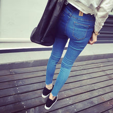 plus size jeans for woman hole elastic skinny pants pencil pants ankle length trousers woman jeans J4U66