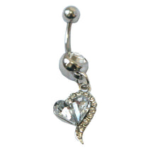 s Rose Red Rhinestone Crystal Heart Barbells Navel Belly Bar Button Ring Body Piercing J4U66