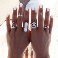 6pcs rings Silver Boho Women Stack Plain Above Knuckle Ring Midi Finger Tip Rings Set J4U66