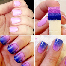 Nail Art Sponge Stamp Polish Template Transfer DIY Design Kit Gradual Change Stamper With Sponge Replacement J4U66