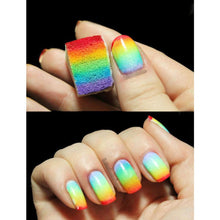 Nail Art Sponge Stamp Polish Template Transfer DIY Design Kit Gradual Change Stamper With Sponge Replacement J4U66