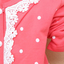 2-4Years Baby Kids Girls Polka Dots Children Outerwear Shirt Long Sleeve Lace Pearl Cardigan Dress Coat Clothing J4U66
