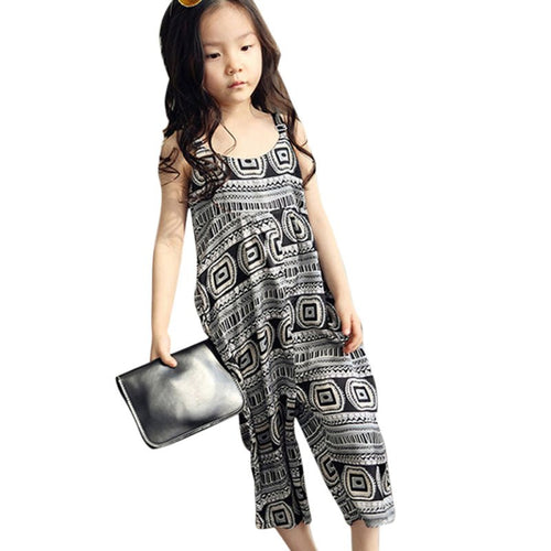 2-6Years Kids Baby Girls Jumpsuit Romper Ethnic Style Harem Pants New Clothes J4U66