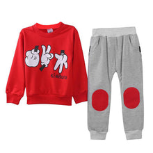 2-7Y Kids Clothes Suit Baby Boys Girls 2pcs Top + Pants Finger Games Tracksuits Children Outfit Clothing Sets J4U66