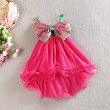 2-7Y Baby Girl Kids Big Bow Princess Dresses Suspender Tulle Holiday Party Tutu Dress J4U66
