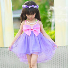 2-7Y Baby Girl Kids Big Bow Princess Dresses Suspender Tulle Holiday Party Tutu Dress J4U66