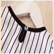 2-7Y Baby Girls Kids Puffed Dress Sleeveless Party Princess Dot Stripe Tutu Dresses J4U66