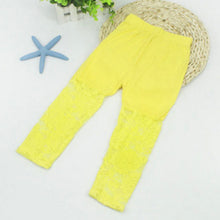 2-7Y Baby Girls Legging Pants Lace Modal Legging Kids Ballet Dance Cropped Capris Pants J4U66