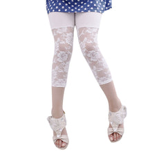 2-7Y Baby Girls Legging Pants Lace Modal Legging Kids Ballet Dance Cropped Capris Pants J4U66