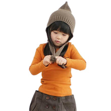 2~7 Years baby kids boys girls unisex long sleeve clothes crewneck children t-shirtss pocket decor shirt clothing J4U66