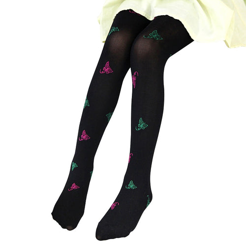 2-7Y Child Girls Kids Velvet Butterfly Stretch Slim Warm Leggings J4U66