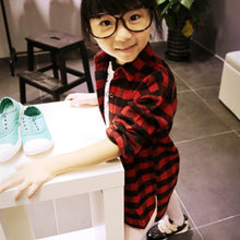 2~7 Years children kids boys girls shirts long sleeve shirts plaids checks tops costume shirt J4U66