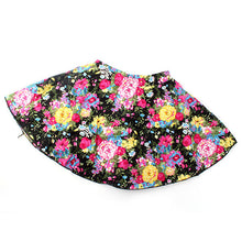 2-7Y Girls Clothing Sets 2pcs Black Long Sleeve Shoulder Off Top + Floral Skirt Baby Clothes Dress J4U66