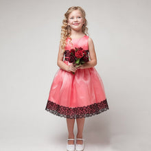 2-7Y Girls Toddlers Lovely 3D Flower Cluster Princess Dress Party Tulle Gown DressesJFY66