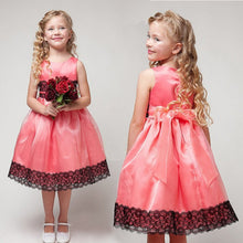 2~7 Years girls lovely 3d flowercluster princess dress party tulle gown dresses J4U66