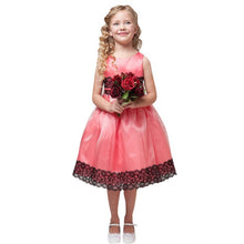 2-7Y Girls Toddlers Lovely 3D Flower Cluster Princess Dress Party Tulle Gown DressesJFY66