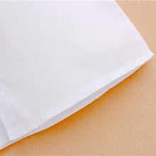 2-7Y Kid Baby Girls Boys White Toddler Children Lapel Blouse Tops Baby Shirts J4U66