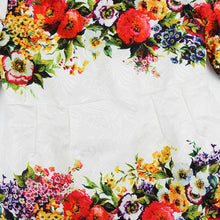 2-7Years One-piece Kids Girls Dress Vintage Floral Print 3/4 Sleeve Baby Mini Dresses  J4U66