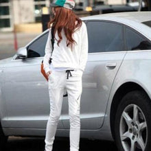 2pcs casual womens tops sweatshirt pants track sweatshirtsuits tracksuit swear J4U66