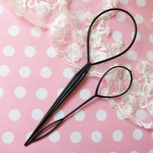 2* Plastic Topsy Tail Hair Styling Braider Ponytail Styling Bun Maker Clip Tool Black Curler  J4U66