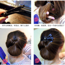 2* Plastic Topsy Tail Hair Styling Braider Ponytail Styling Bun Maker Clip Tool Black Curler  J4U66