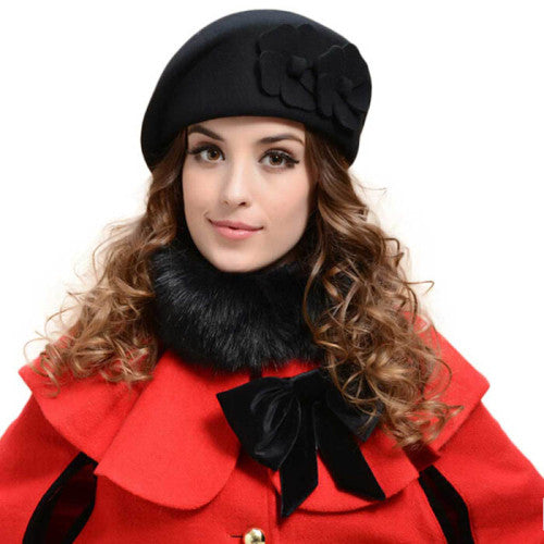 Women Felt French Beret Caps Felt Pillbox Hat Fashion Amazing J4U66