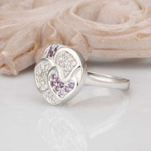 silver plated ring jewelry austria crystal flower ring smtr350 J4U66