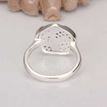 silver plated ring jewelry austria crystal flower ring smtr350 J4U66