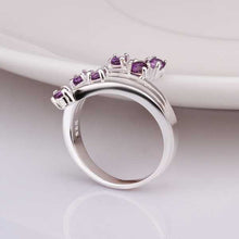 silver plated ring jewelry meteor insets ring smtr33 J4U66