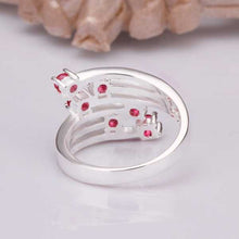 silver plated ring jewelry meteor insets ring smtr3 J4U66