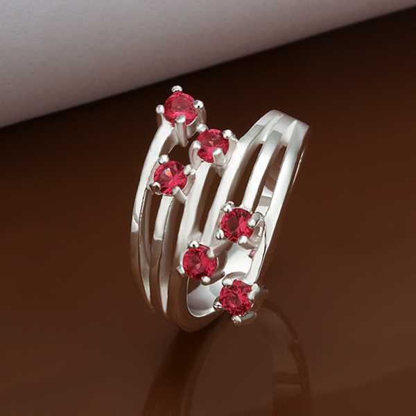 silver plated ring jewelry meteor insets ring smtr3 J4U66