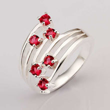 silver plated ring jewelry meteor insets ring smtr3 J4U66