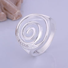 silver plated ring jewelry whirlwind ring smtr404 J4U66