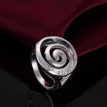 silver plated ring jewelry whirlwind ring smtr404 J4U66