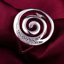 silver plated ring jewelry whirlwind ring smtr404 J4U66