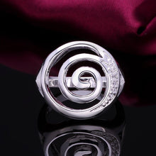 silver plated ring jewelry whirlwind ring smtr404 J4U66