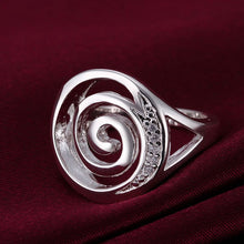 silver plated ring jewelry whirlwind ring smtr404 J4U66