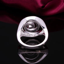 silver plated ring jewelry whirlwind ring smtr404 J4U66