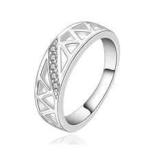 silver plated ring jewelry hollow hole roma ring smtr40 J4U66